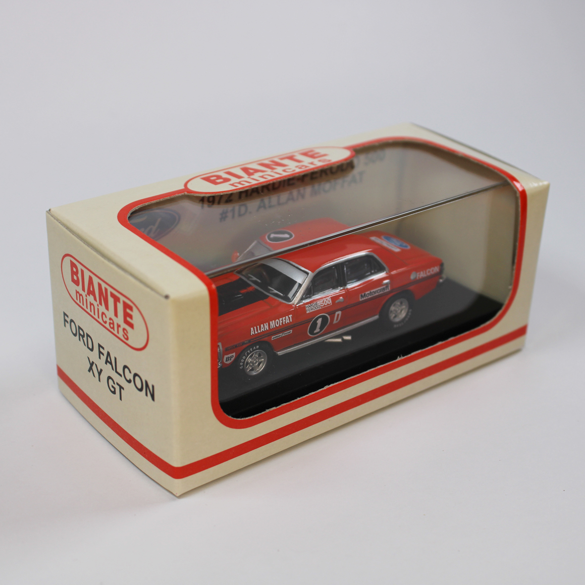 Biante Model Cars,1:64 Scale #1D Allan Moffat Ford Falcon XY GTHO Bathurst '72 Biante Minicars