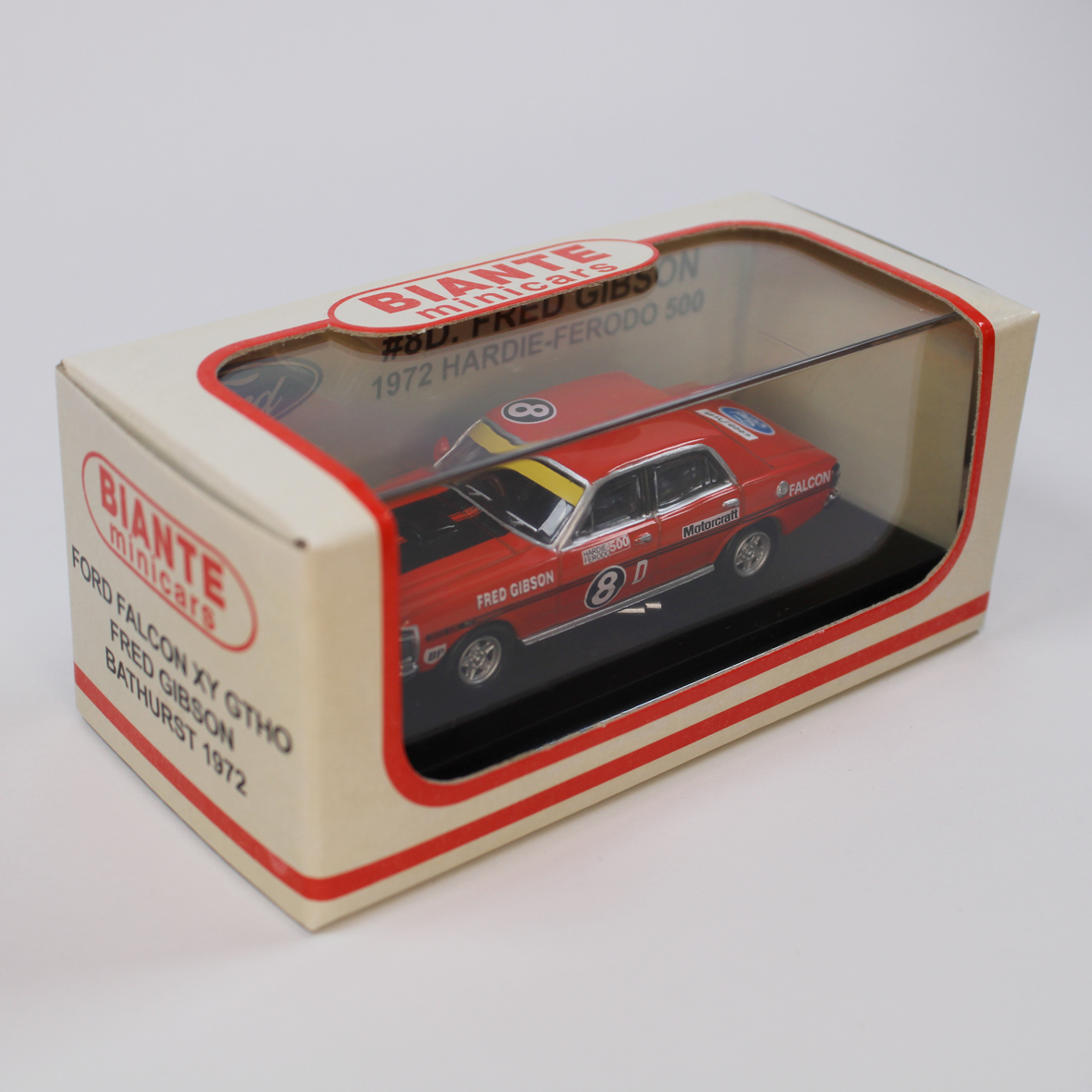 Biante Model Cars,1:64 Scale #8D Fred Gibson Ford XY Falcon Bathurst '72 Biante Minicars