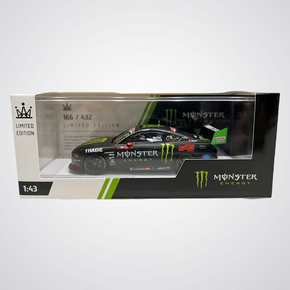 Authentic Collectables,1:43 Monster Energy #6 Ford Mustang 2nd 2021 Bathurst 1000 Supercars Cam Waters
