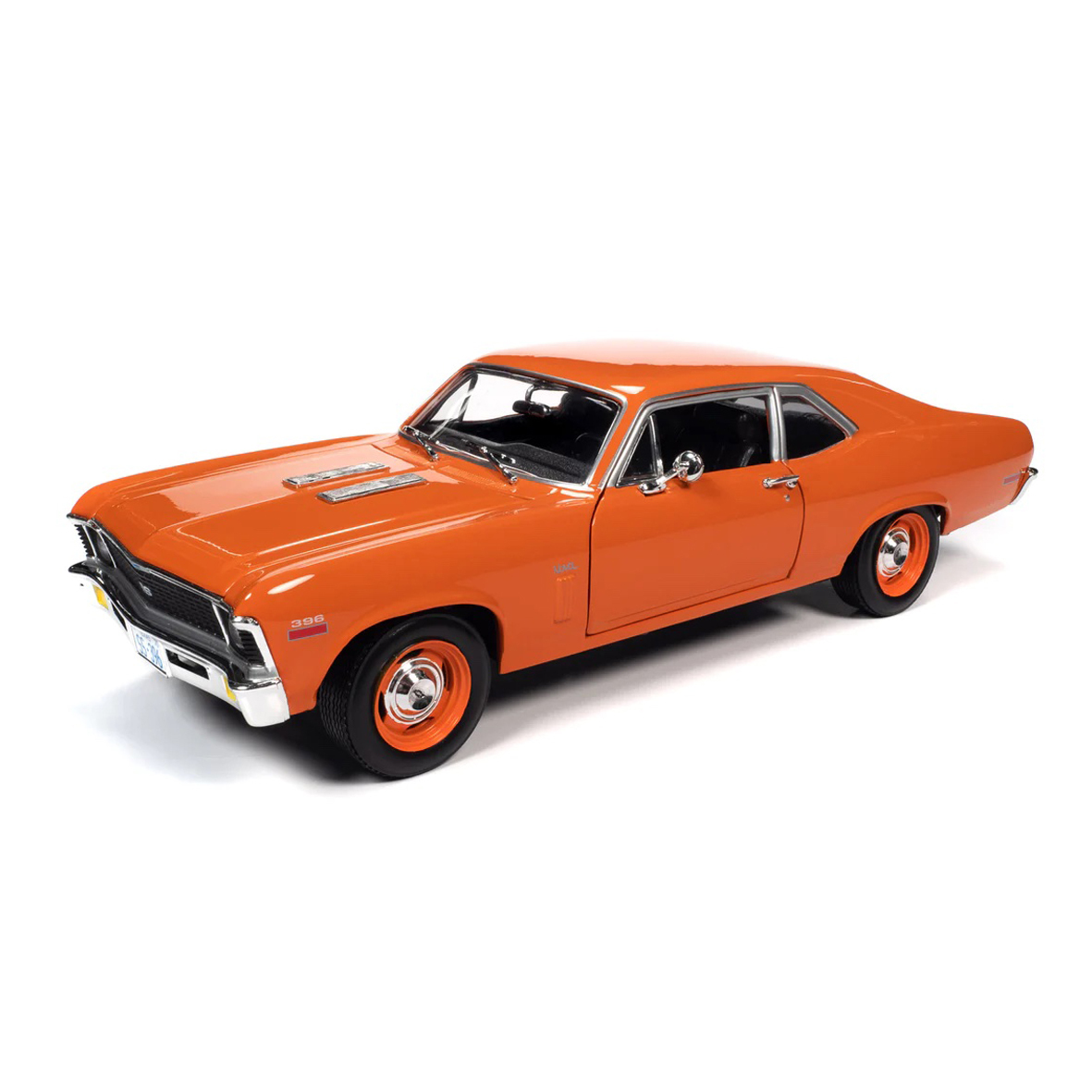 1 18 Scale 1970 Chevy Nova SS 396 Orange Auto World American Muscle