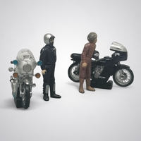 1:43 Scale Mad Max Jim Goose &amp; Toecutter Kawasaki 1000 Motorcycles 4-piece set by Ace Model Cars