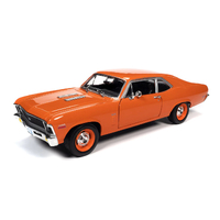 1:18 Scale 1970 Chevy Nova SS 396 Orange Auto World American Muscle