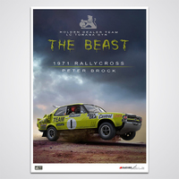 Peter Brock The Beast HDT V8 Torana LC GTR Holden Print Poster Peter Hughes