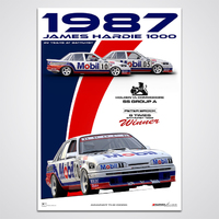 Peter Brock 1987 Bathurst 1000 Winner HDT VL Holden Print Poster Peter Hughes