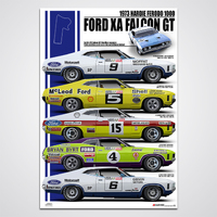 1973 Hardie-Ferodo 1000 &quot;Ford Falcon XA GT Hardtops&quot; - Limited Edition Print