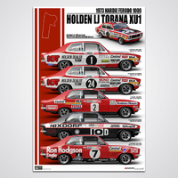 1973 Hardie-Ferodo 1000 &quot;Holden LJ Torana XU&#39;s&quot; - Limited Edition Print