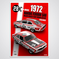 Peter Brock 1972 Bathurst 500/1000 HDT Torana Holden Print Poster Peter Hughes