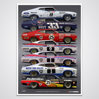 Allan Moffat&#39;s Bathurst Hardtops 1973-1979 Limited Edition Print Poster