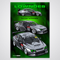 Craig Lowndes 00 Motorsport 2002 AGP Winner Ford Green Eyed Monster Poster Print