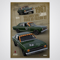 1967 Gallaher 500 Bathurst Winner Ford Falcon XR GT Print Poster