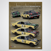 1968 Hardie-Ferodo Bathurst 500 Holden Dealer Racing Team Print Poster