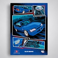 Blue Meanie 40th Anniversary HDT VK Group A SS Commodore Metal Poster