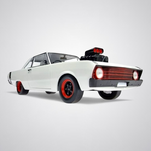 1:18 Blown 1969 Chrysler VF Valiant Pacer Model Car White with Mopar Decals by DDA Collectibles