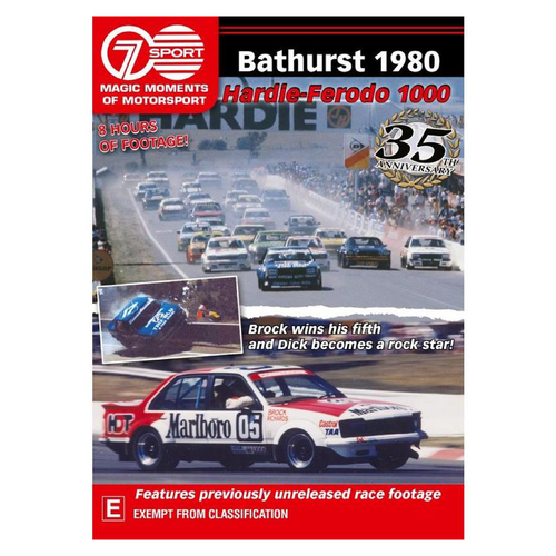 Magic Moments of Motorsport,Bathurst 1980 Hardie-Ferodo 1000 Full Race DVD