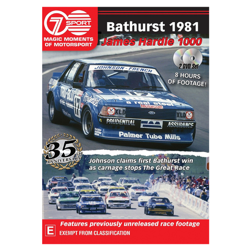 Magic Moments of Motorsport,Bathurst 1981 James Hardie 1000 Full Race Double DVD