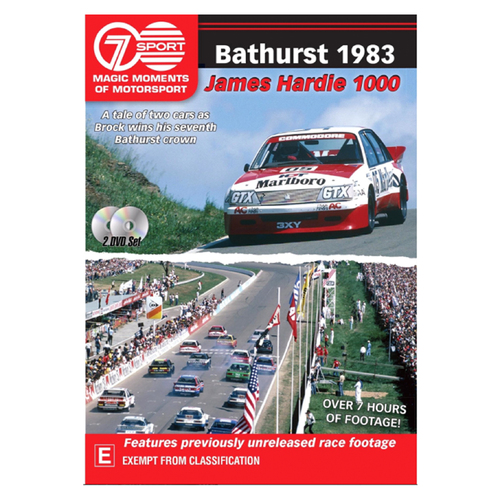 Magic Moments of Motorsport,Bathurst 1983 James Hardie 1000 Full Race Double DVD