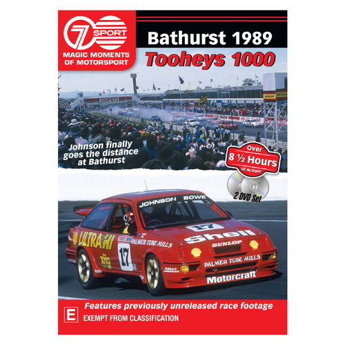Magic Moments of Motorsport,Bathurst 1989 Tooheys 1000 Full Race Double DVD