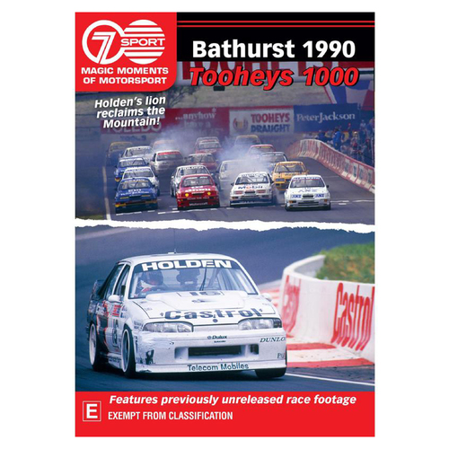 Magic Moments of Motorsport,Bathurst 1990 Tooheys 1000 Full Race Double DVD