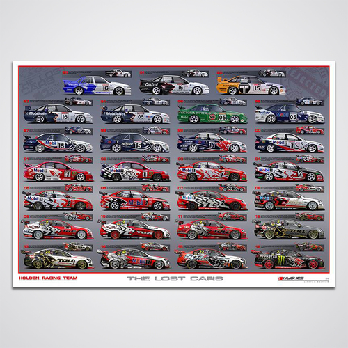Peter Hughes Motorsport,Holden Racing Team The Lost Cars Limited Edition Print Poster Peter Hughes
