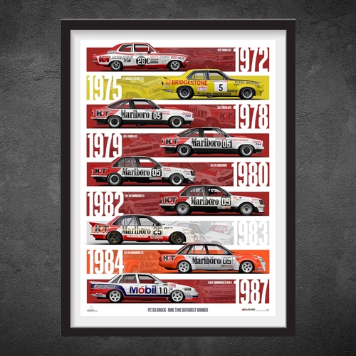Peter Hughes Motorsport,Peter Brock Nine Time Bathurst Winner Limited Edition Print by Peter Hughes (Framed Premium Plus)