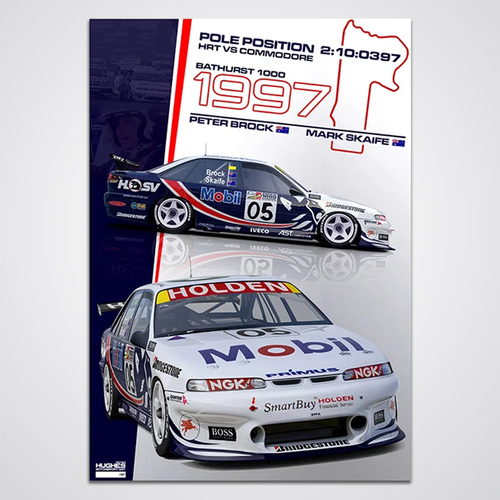 Peter Hughes Motorsport,1997 Bathurst 1000 Pole Position HRT VS Commodore Limited Edition Print