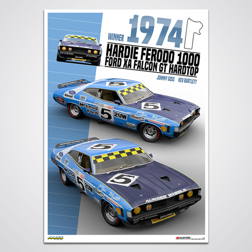 Peter Hughes Motorsport,1974 Hardie-Ferodo 1000 Winner - Limited Edition Print