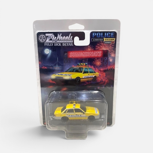 1:64 Scale Yellow Holden VL BT1 Police Car (Full Sick Detail) by OZ Wheels