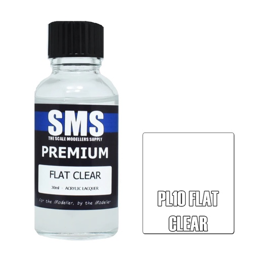 SMS Paints,PL10 Premium FLAT CLEAR 30ml