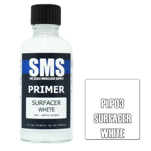 SMS Paints,PLP03 Primer SURFACER WHITE 50ml
