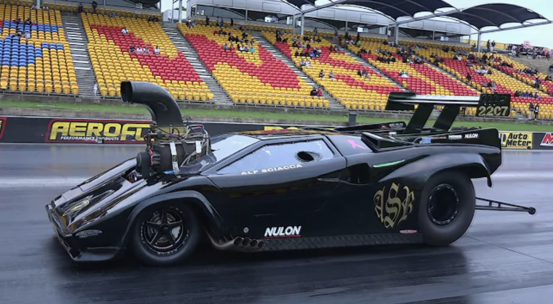 Blown V8 Lamborghini Countach Drag Car