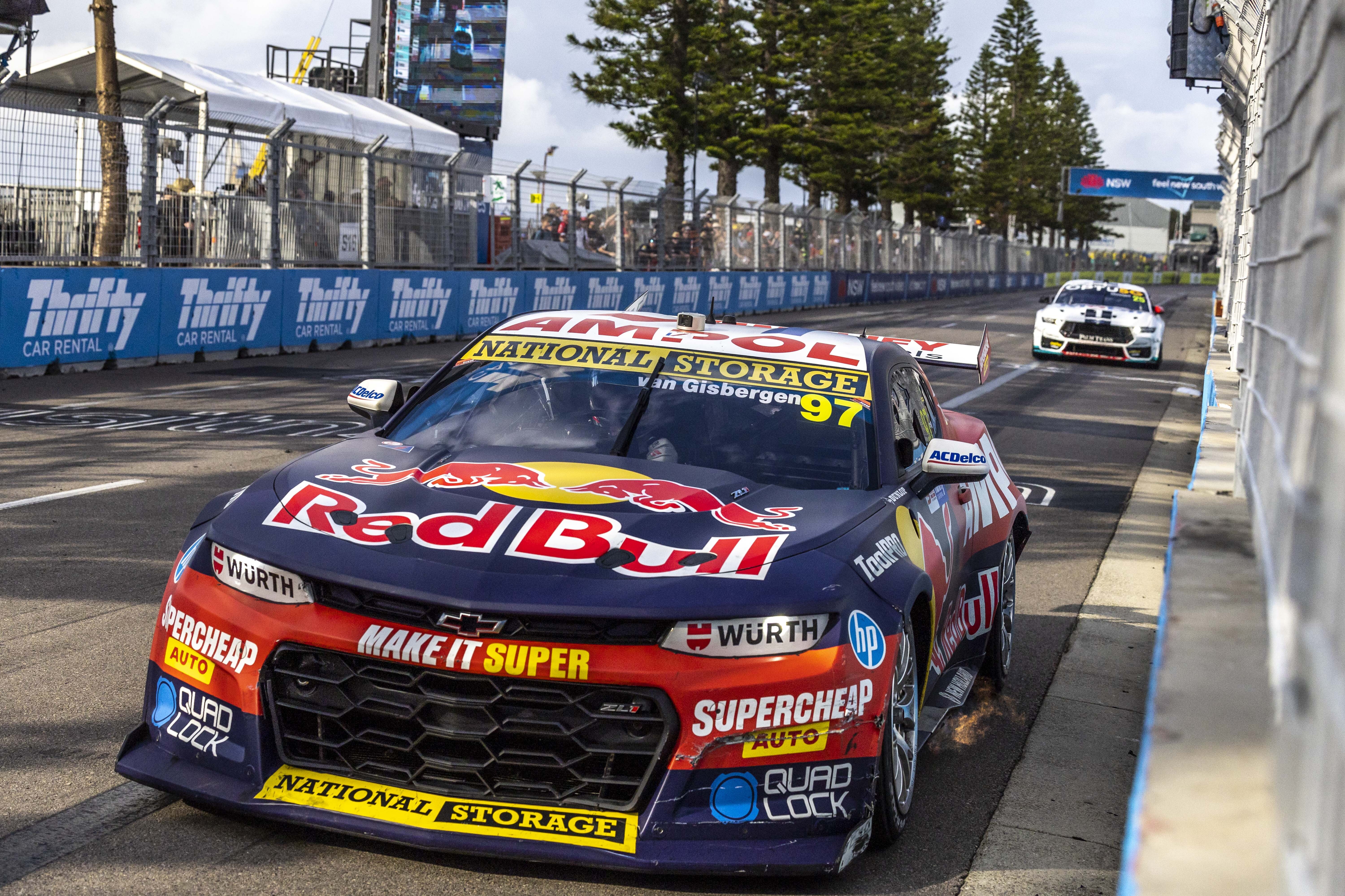 Van Gisbergen's late move caps drive to victory in Newcastle