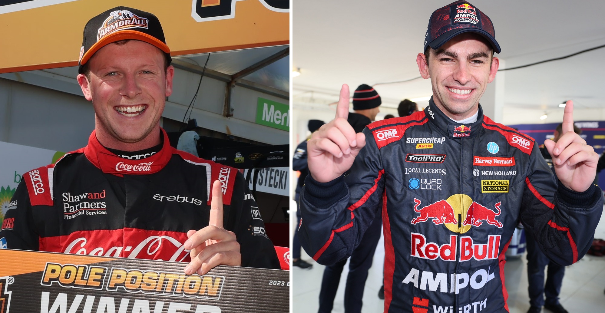 Young guns split poles for today's two races in Perth