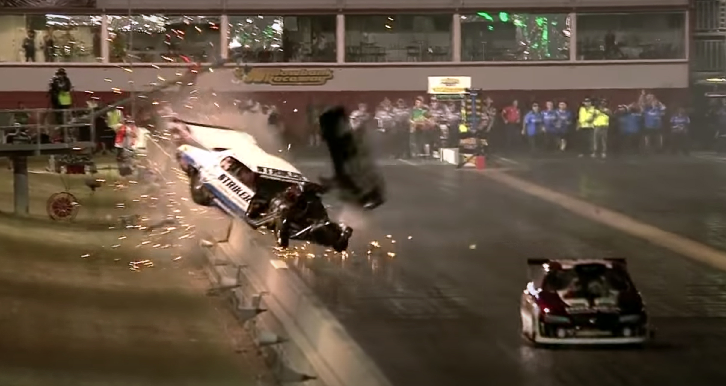Top Doorslammer Final Zappia Huge CRASH