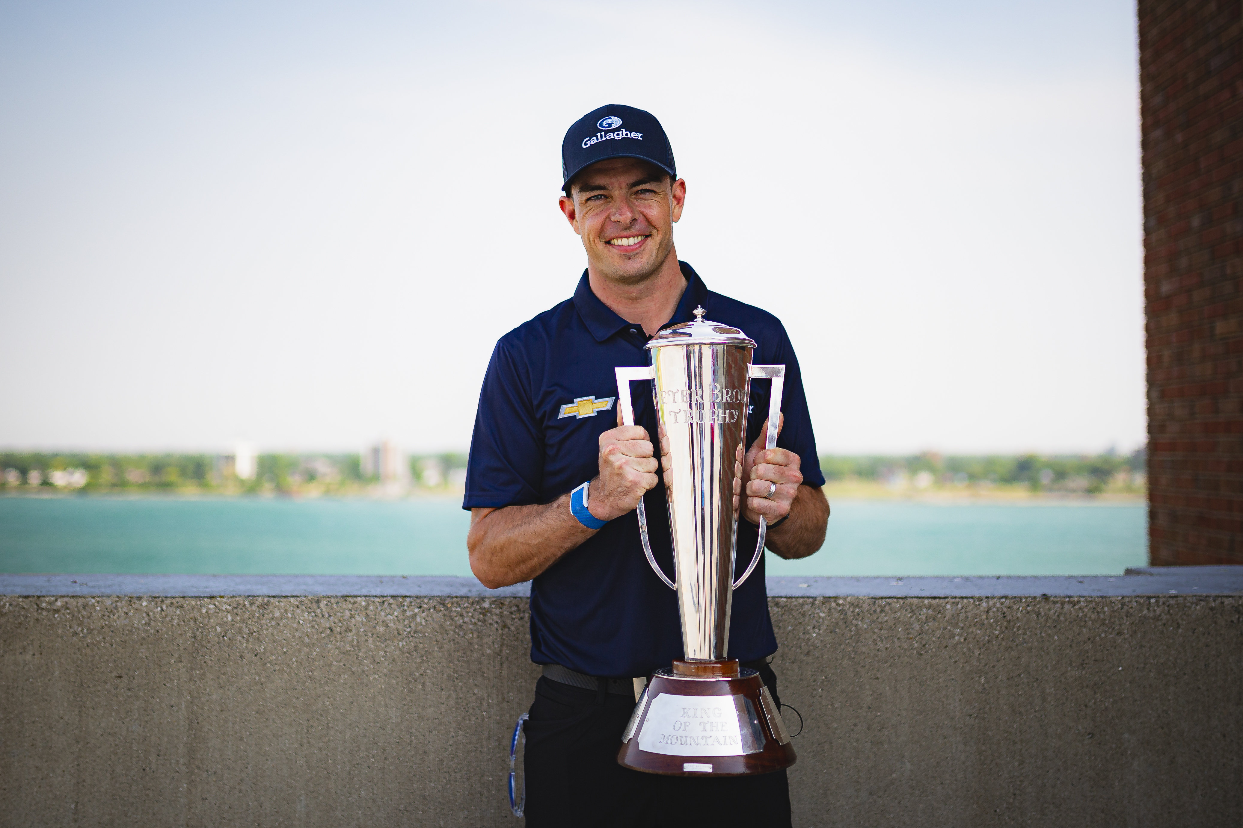 McLaughlin reunited with Peter Brock Trophy in Detroit